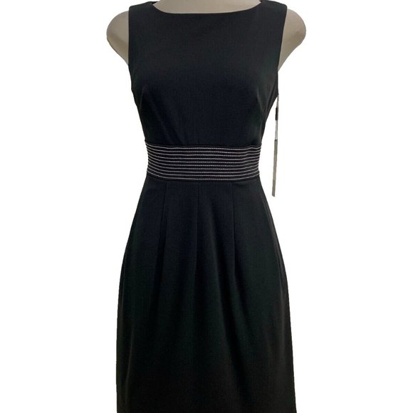 Calvin Klein Elegant Women's Fit & Flare Dress Black size 6 NWT - Picture 5 of 7